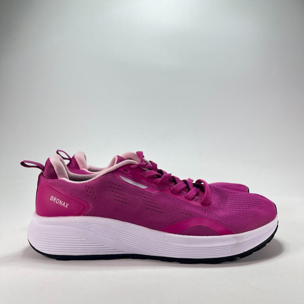 BRONAX Pink Magenta Athletic Lace Up Road Running Shoes Women's Sz US 11 EU 43